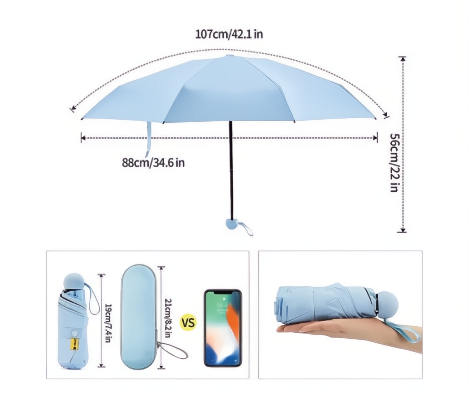 MINI SOMBRILLA CON ESTUCHE